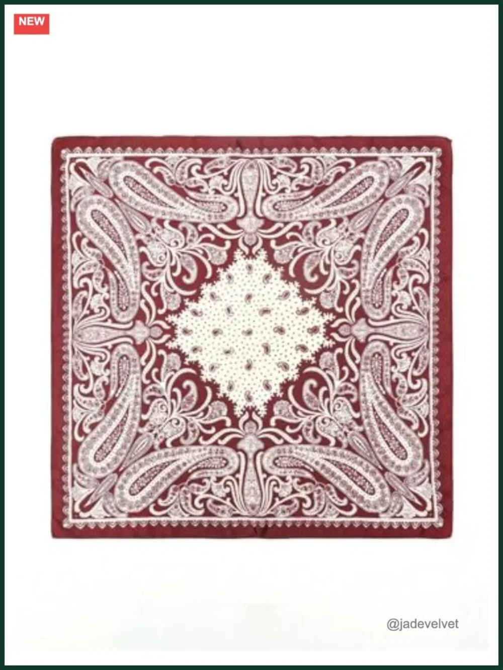 Vintage Silk Bandana Paisley Print Headscarf Boho Square Hair Scarf